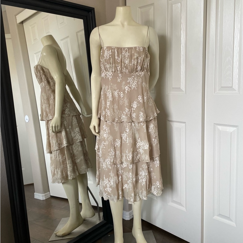Vintage Liz Claiborne Beaded Tiered Dress
